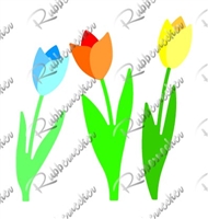 5402-01D Tulips and Stems Die