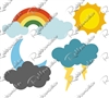 5613-06D Rainbow and Clouds Die