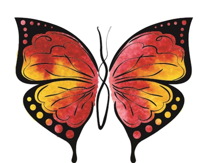 Watercolor butterfly #5 945