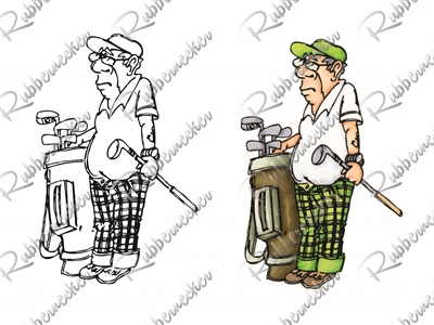 Ralph Golfing per-color Digital