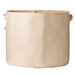Hydro Crunch 23.25 in. x 22 in. 45 Gal. Breathable Fabric Pot Bag with Handles Tan Felt Grow Pot