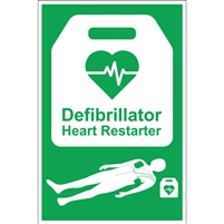 AED Sign - A4 defibrillator heart restarter