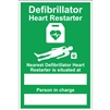 AED Sign - A4 Nearest / Person in charge