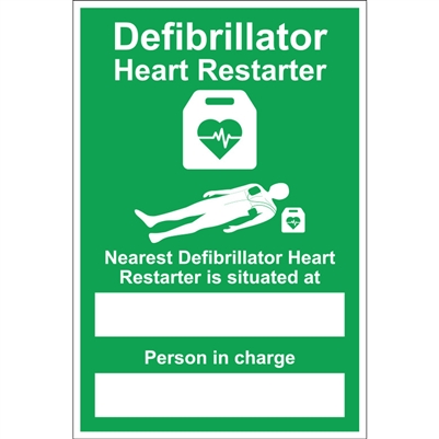 AED Sign - A4 Nearest / Person in charge