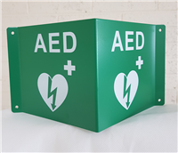 Panoramic AED Sign - Aluminium