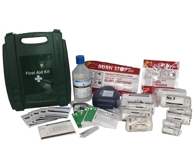 1-10 Person First Aid Kit - with Burns & Eyewash
