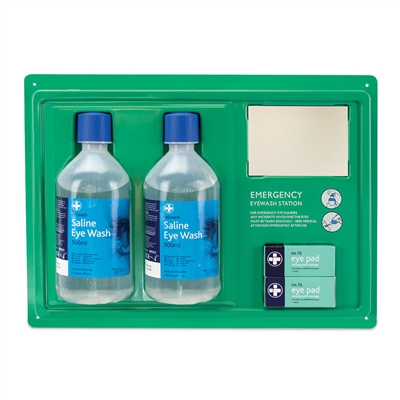 Eye Wash Wall Plate - 2 Bottles