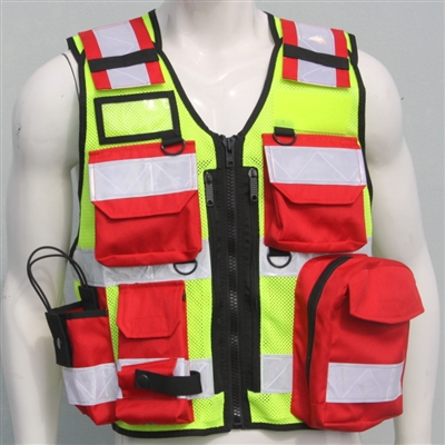 Tactical Vest - Fire / SAR ( Red / Yellow )