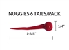 Little Atom Nuggies Plastic Tails - 6 tails per pack - 68 Bubble Gum