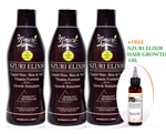 Nzuri Elixir - Liquid Hair Skin & Nail Vitamin Plus Growth Stimulants with Vitamin  D - 32 Oz 3 Bottles + Free Nzuri Elixir oil