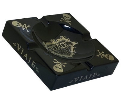 Viaje Skull and Bones Black and Silver Ashtray