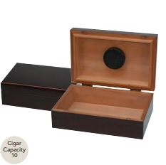 10 Count Traveler Humidor - Mahogony with Humidifier