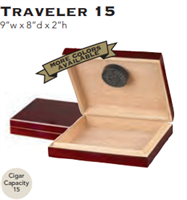 15 Count Travel Humidor - Cherry
