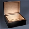 Xikar HP 75 Count Humidor Includes Interior LED Lighting and Removable Air-Flow Grate - Black