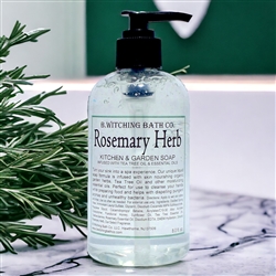 Rosemary Herb  - Kitchen & Garden Liquid Soap 8oz - 6 pack