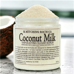 Coconut Milk - Exfoliating Sugar Scrubs 8oz - 6 pack