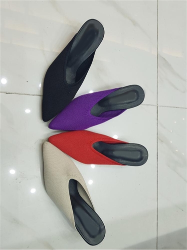 Knit Mule (Beige/Red/Black/Purple) (225~250) (will ship within 1~2 weeks)