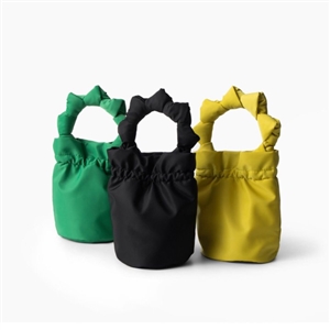 Satin Mini Tote (Black/Green/Yellow/Navy) (will ship within 1~2 weeks)
