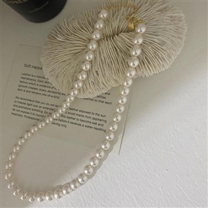 8mm Pearl Necklace (extended line : Gold/Silver) (will ship within 1~2 weeks)