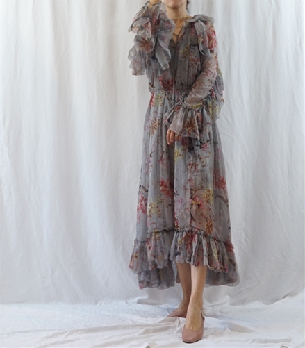 Zimmer Mercer Dress (PinkBeige/Gray) (will ship within 1~2 weeks)
