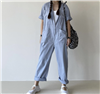 Blue Button Jumper Suit (will ship within 1~2 weeks)