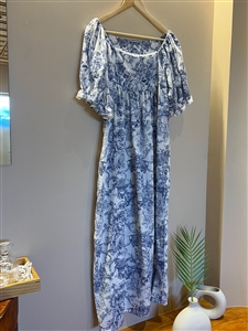 Blue Paris Homewear Dress (Pajama Dress) (will ship within 1~2 weeks)