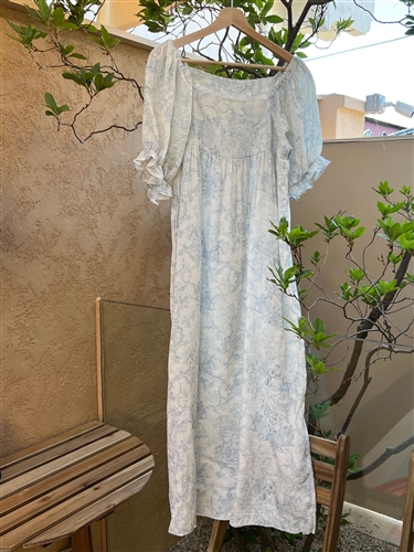 Mint Paris Homewear Dress (Pajama Dress, Maternity Dress) (will ship within 1~2 weeks)