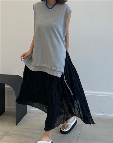 Gray Iseya Dress (will ship within 1~2 weeks)