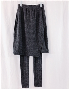 (Event; Final Sale) Charcoal Kimo Skirt Leggings 119