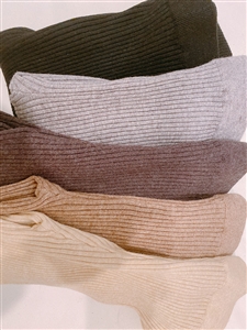 Wool Cashmere Leggings (Oatmeal/Beige/GrayBrown/Gray/Black) (will ship within 1~2 weeks)