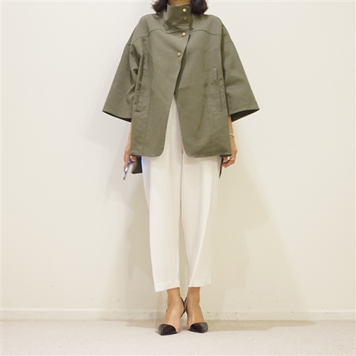Khaki Turtle Neck Jacket