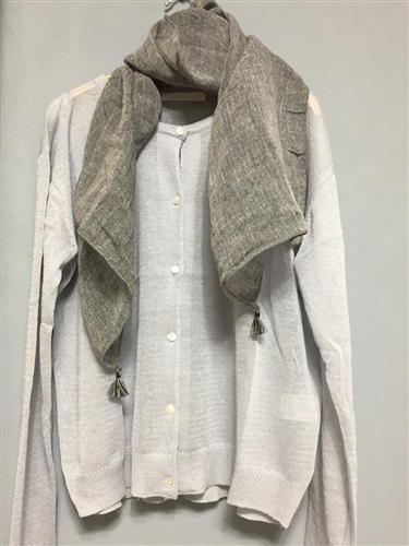 (Pre-Order) Daily Linen Knit Cardigan (SkyBlue/Beige/Black) (will ship within 1~2 weeks)