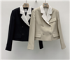 Yvs Silk Two Colors Jacket (Beige/Black) (will ship within 1~2 weeks)