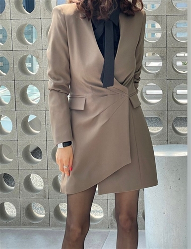 Brown Jacket Dress (will ship within 1~2 weeks)