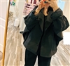 Black Washing Cotton Shirring Jacket (will ship within 1~2 weeks)