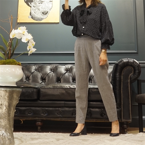 (Best; 3rd Reorder) Gray Linen Baggy Pants (S)