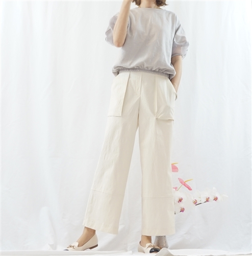 (Best; 2nd Reoder) Ivory Big Pocket Pants