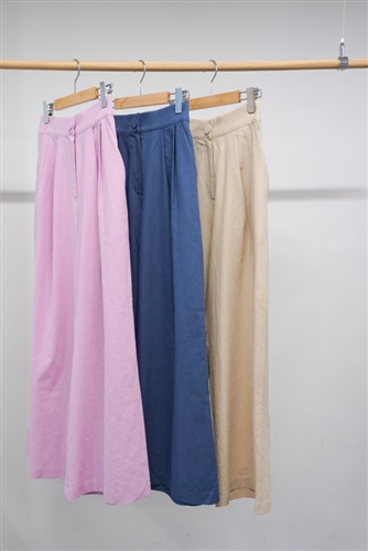 Balen Long Pants (Pink/Beige/Navy) (will ship within 1~2 weeks)