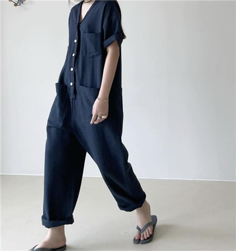 V Neck JumpSuit (will ship within 1~2 weeks)