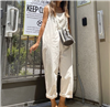 Balen Jumpsuit (Cream/Black) (will ship within 1~2 weeks)