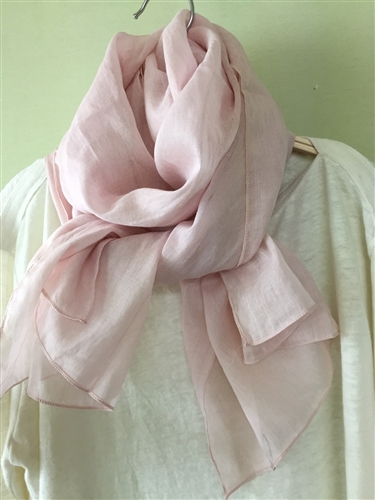 (Best; 3rd Reorder) Pink Linen Scarf