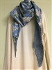 (Pre-Order) Blue Flower Cotton Scarf (will ship within 1~2 weeks)