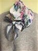 (Pre-Order) Gray Line Flower Scarf (will ship within 1~2 weeks)