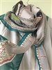 (Pre-Order) Green and Gray Luxe Scarf (will ship within 1~2 weeks)