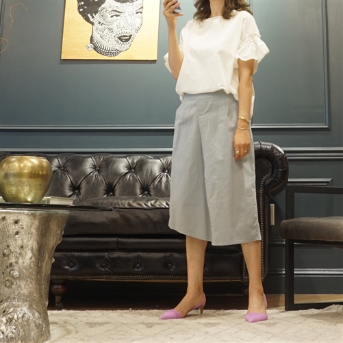 (Best; 2nd Reorder) SkyBlue Unbalanced Cut Skirt