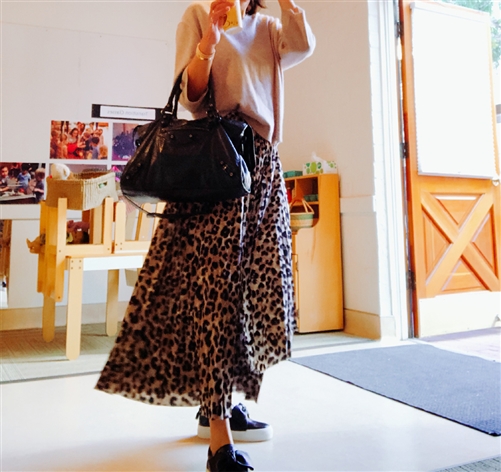 (Best; 2nd Reorder) Luxury Leopard Pleated Skirt