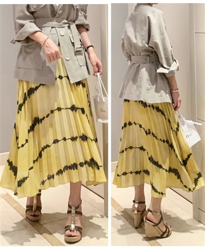 Yellow Print Skirt (will ship within 1~2 weeks)