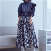 Black Flower Dio Skirt (will ship within 1~2 weeks)