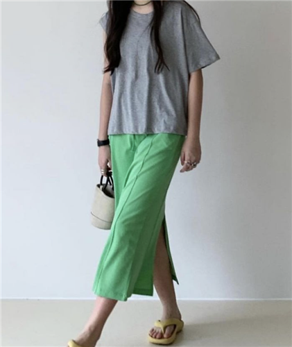Green Banding Skirt (will ship within 1~2 weeks)