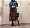 Gray Checked Skirt (will ship within 1~2 weeks)